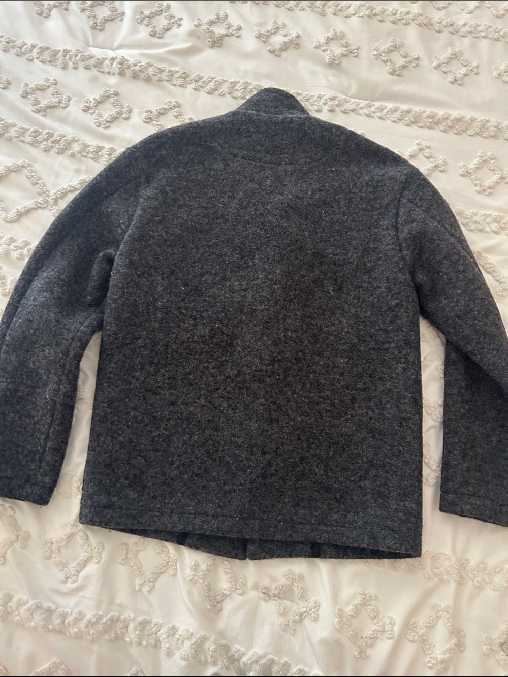 TOMORROWLAND Dark Charcoal Wool Pea Coat medium - Picture 8 of 8